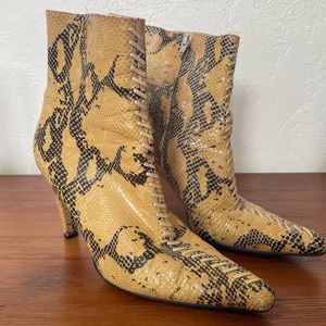 Gianni Bini Snakeskin Booties